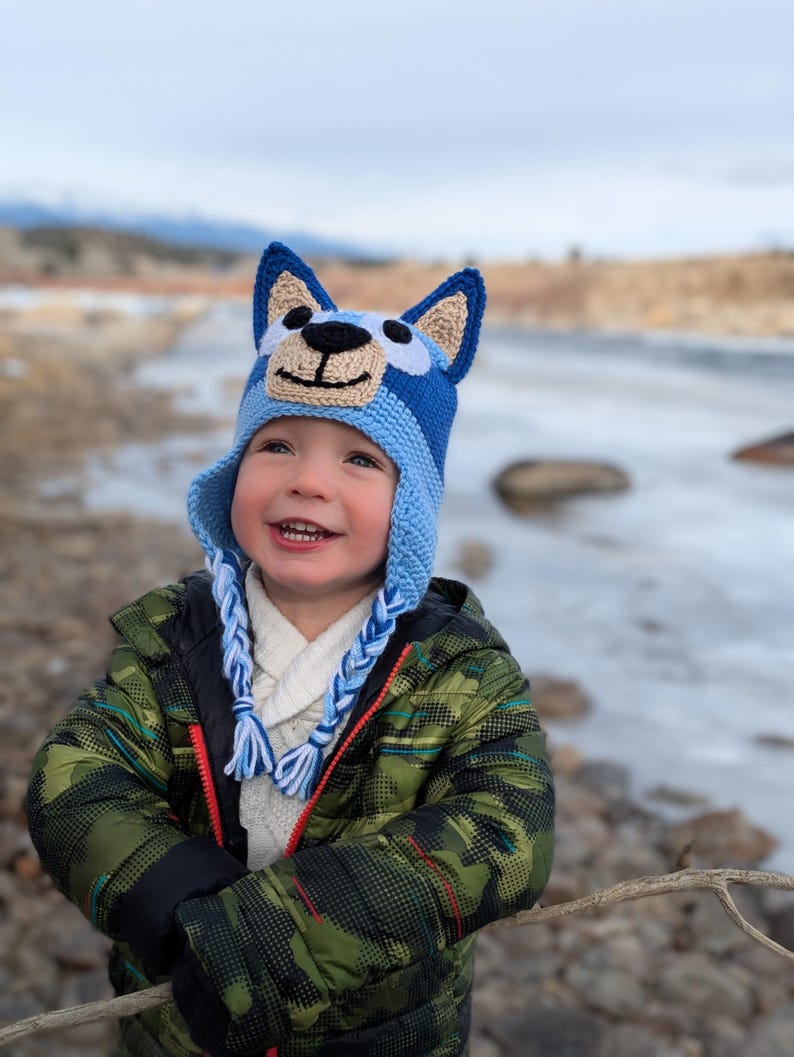 Blue Heeler Dog Crochet Hat Pattern