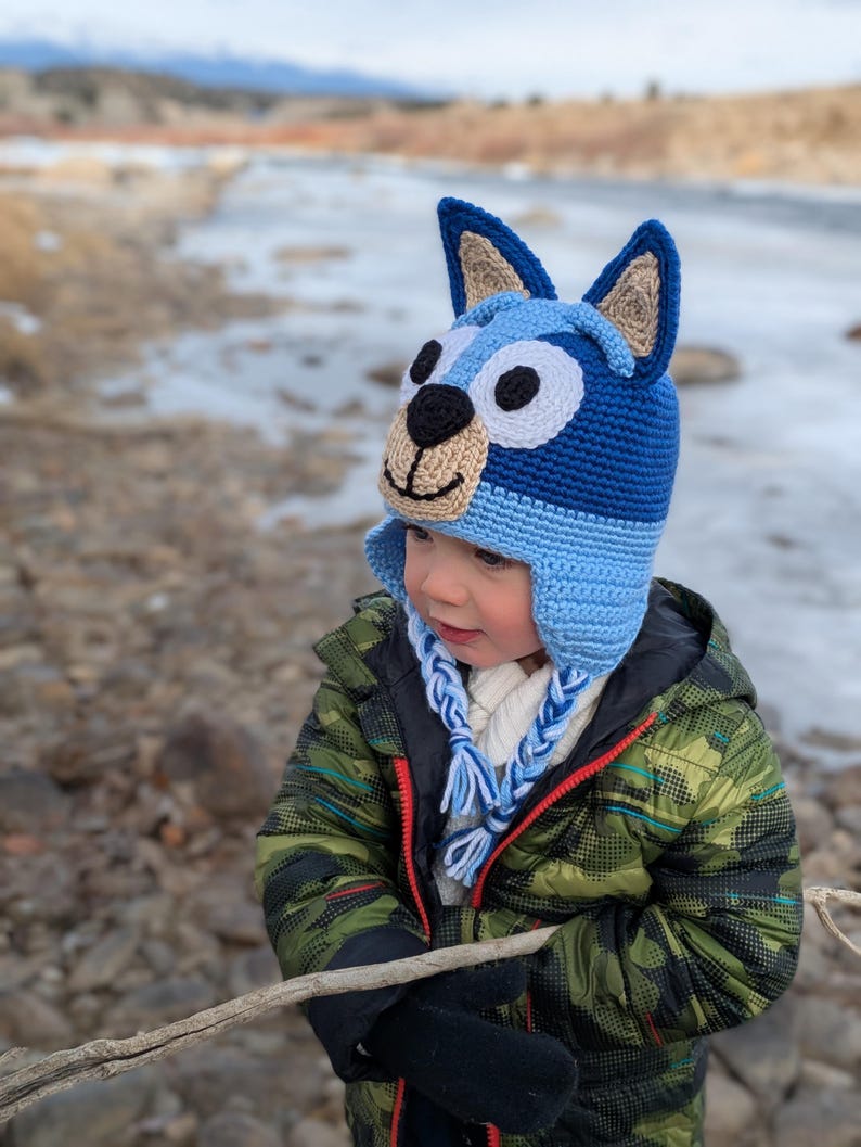 Blue Heeler Dog Crochet Hat Pattern