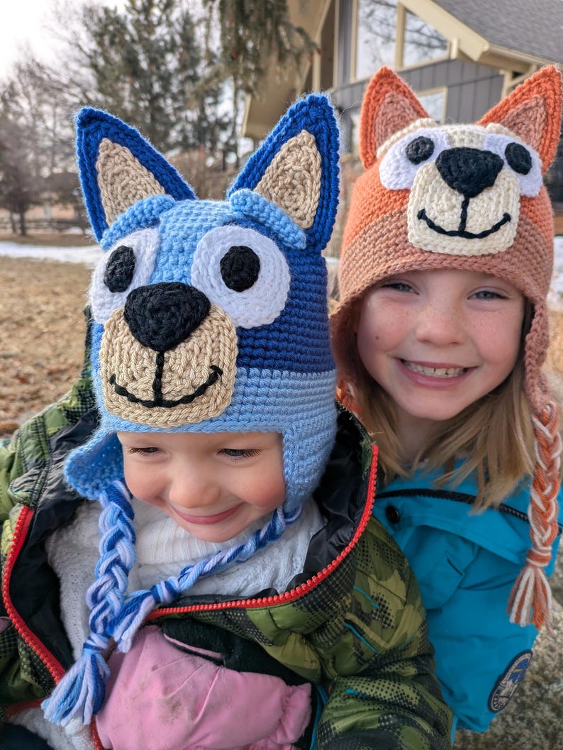 Blue Heeler Dog Crochet Hat Pattern