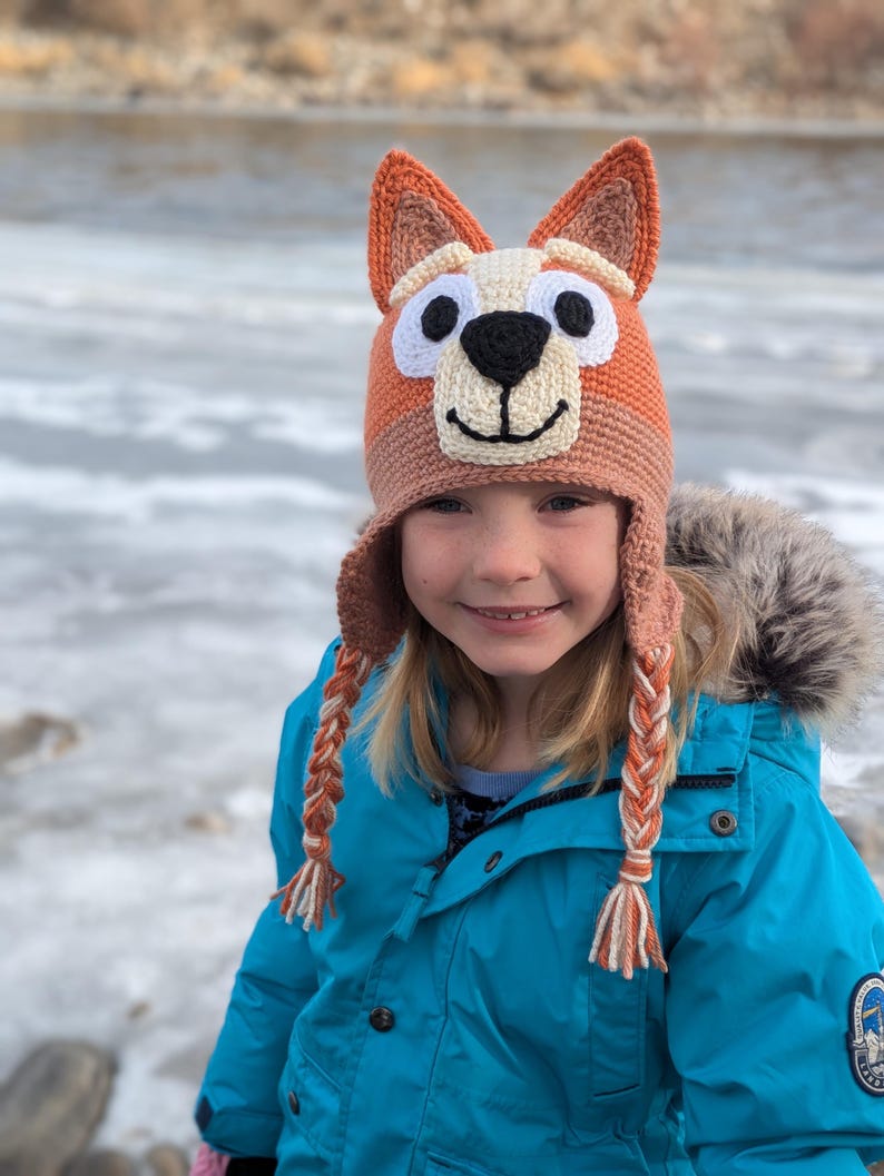 Blue Heeler Dog Crochet Hat Pattern