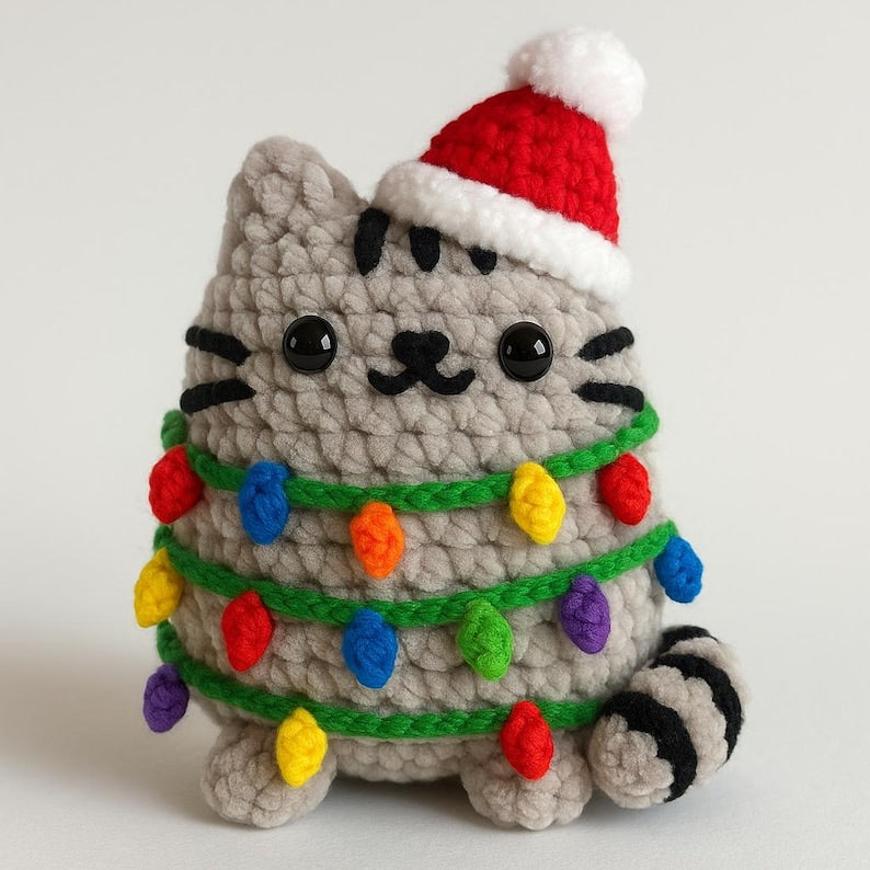 Christmas Cat Crochet PDF Pattern