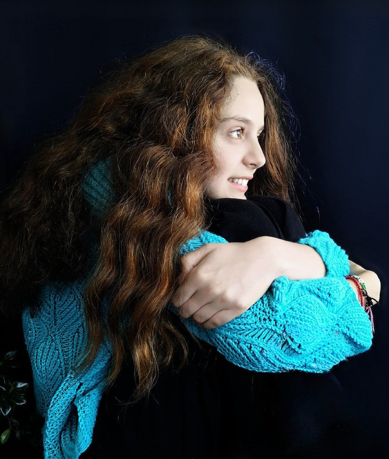 Leafy pullover crochet pattern