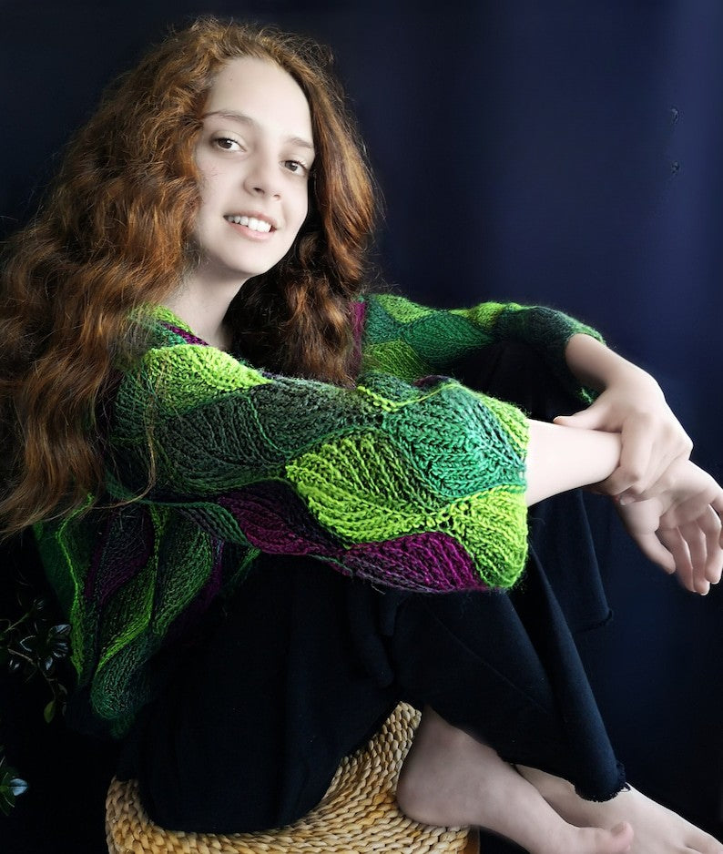 Leafy pullover crochet pattern