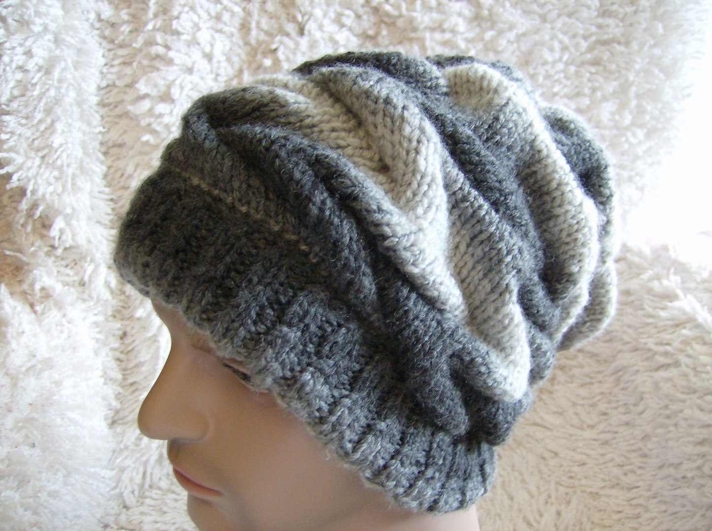Hunk Slouchy Hat Knitting Pattern