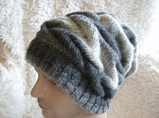 Hunk Slouchy Hat Knitting Pattern