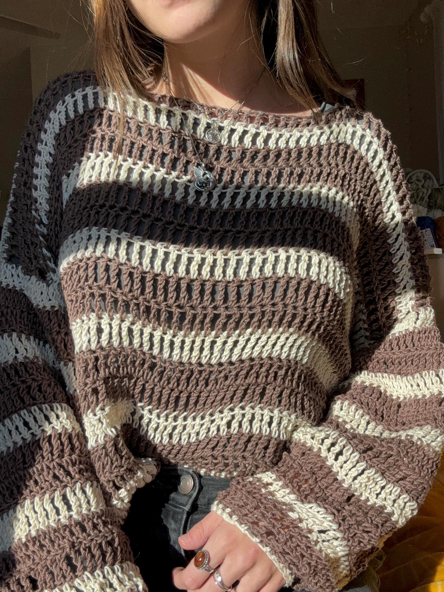 Coffee & Cream Sweater Crochet Pattern