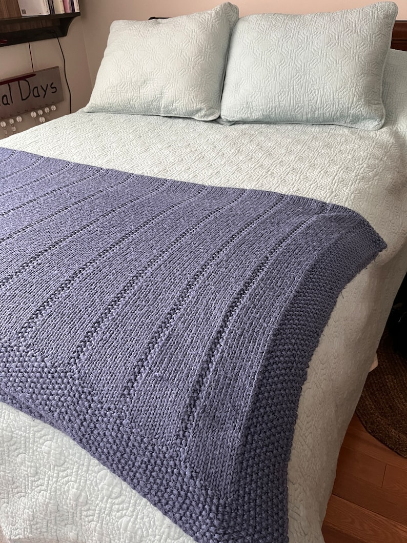 Throw Blanket Knitting Pattern for Beginner