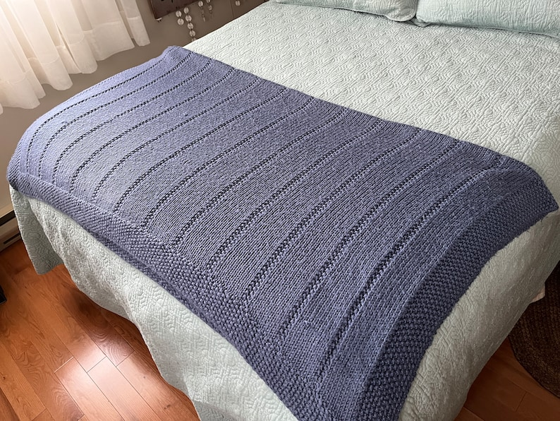 Throw Blanket Knitting Pattern for Beginner