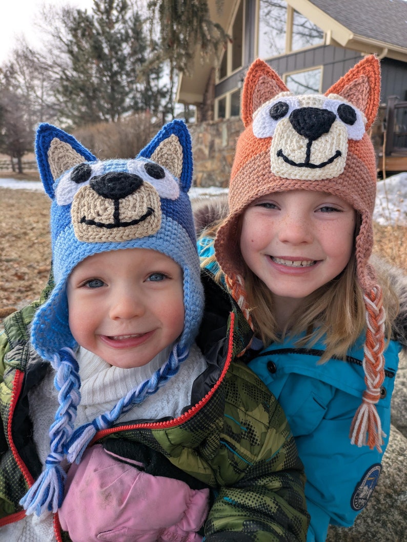 Blue Heeler Dog Crochet Hat Pattern