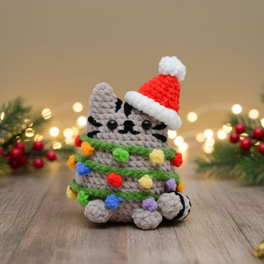 Christmas Cat Crochet PDF Pattern