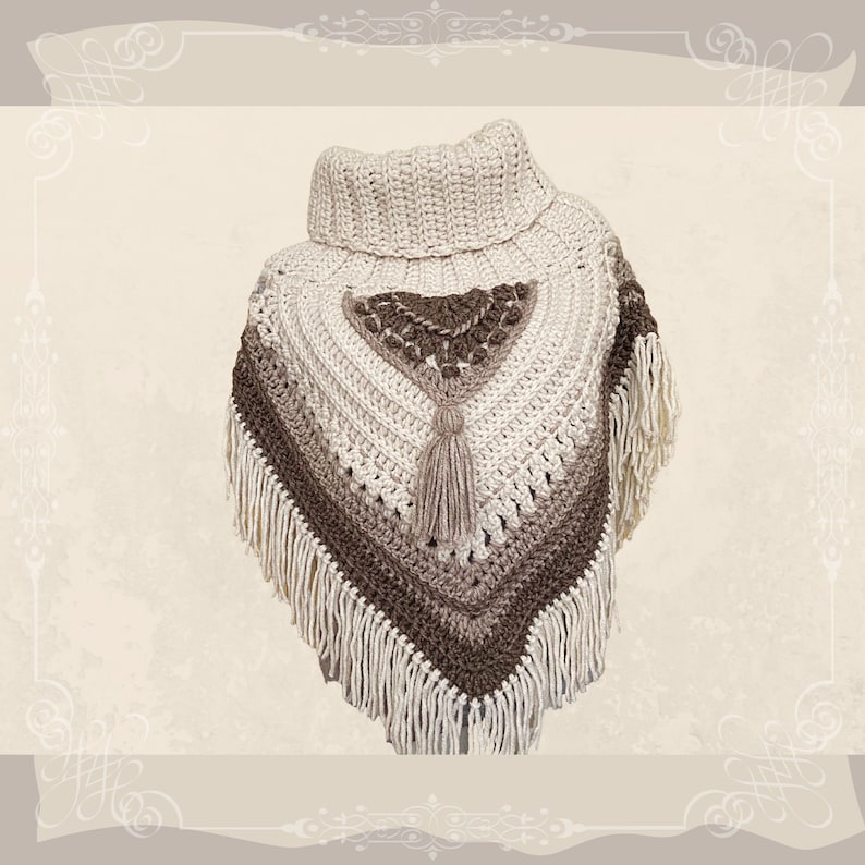 Mira Boho Crochet Poncho Pattern