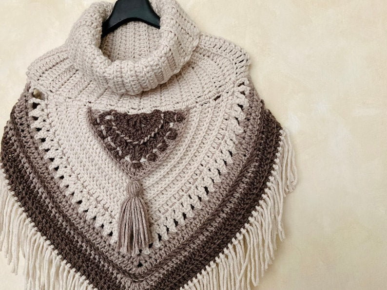 Mira Boho Crochet Poncho Pattern