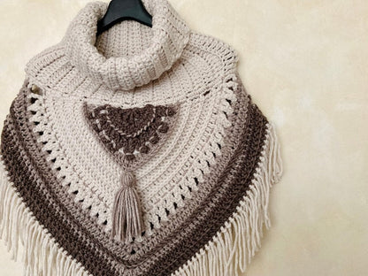 Mira Boho Crochet Poncho Pattern