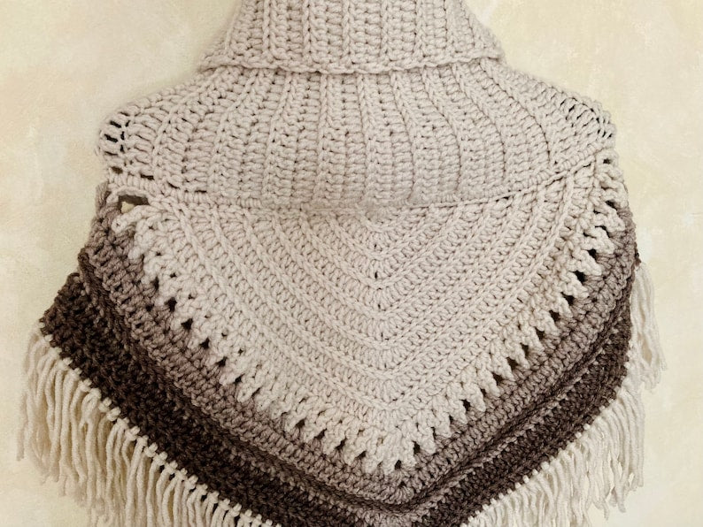 Mira Boho Crochet Poncho Pattern