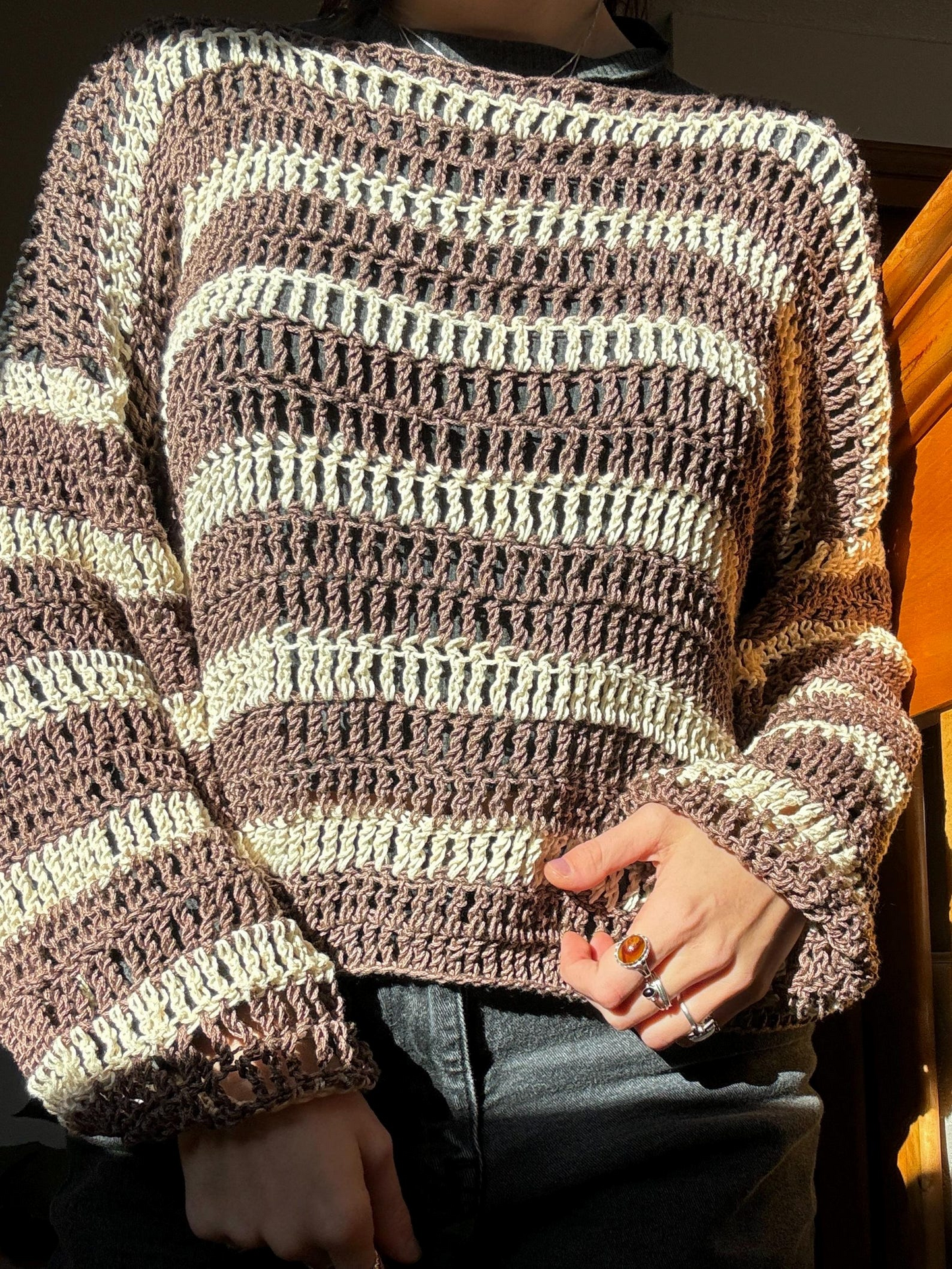 Coffee & Cream Sweater Crochet Pattern