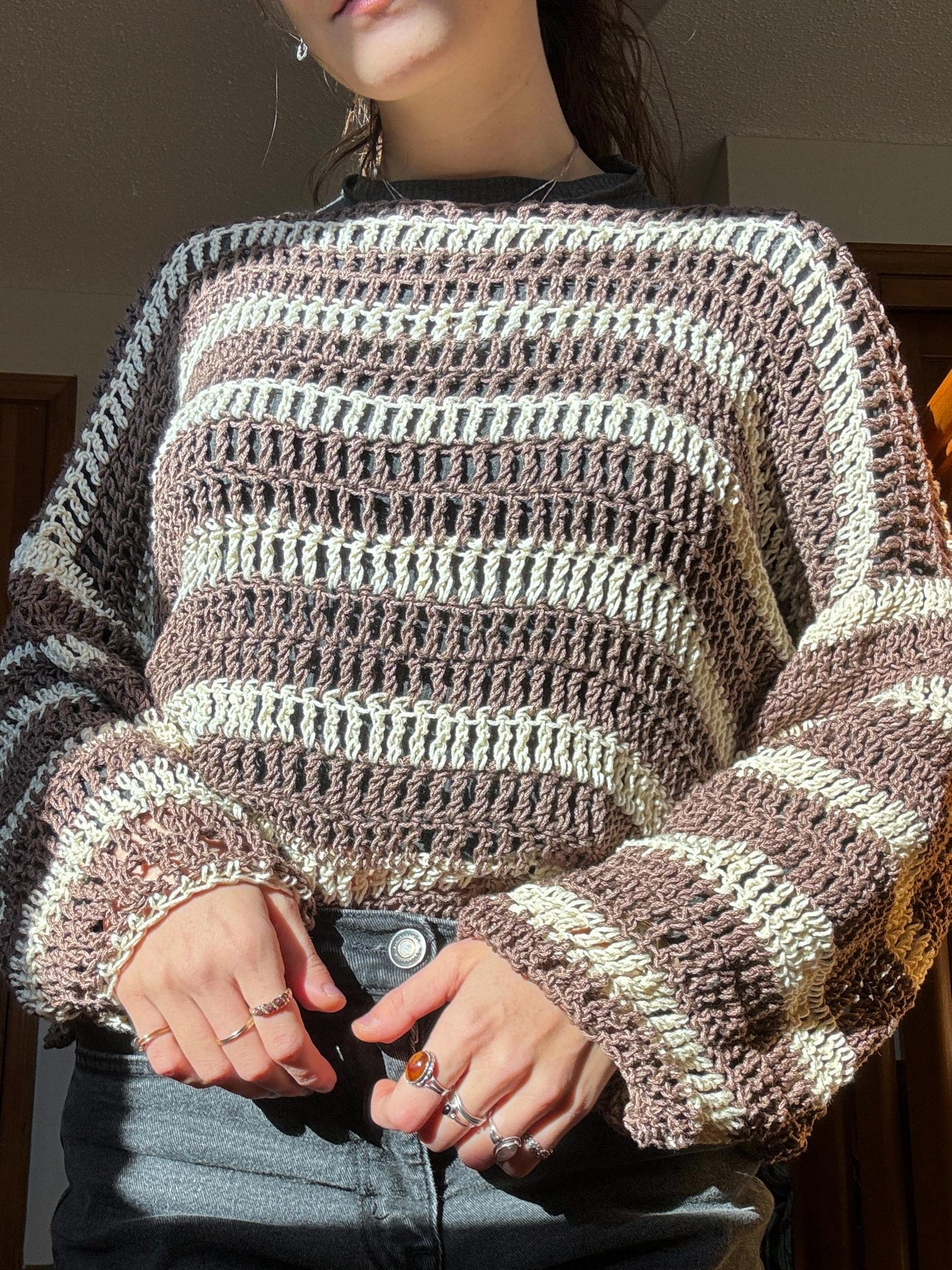 Coffee & Cream Sweater Crochet Pattern
