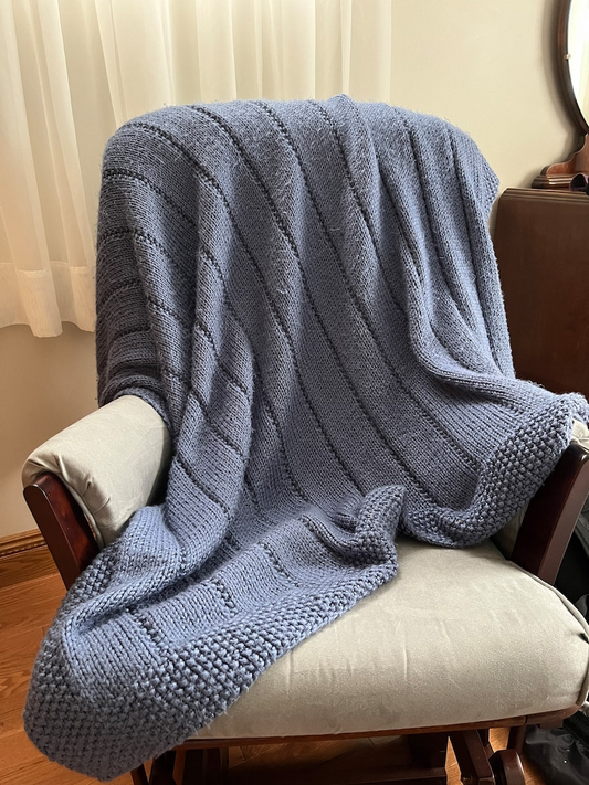 Throw Blanket Knitting Pattern for Beginner